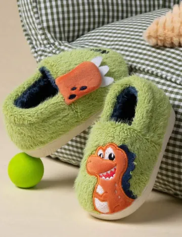Papuci de Casa Shein Kids, verde