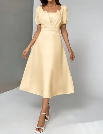 Rochie medie SHEIN, galben deschis