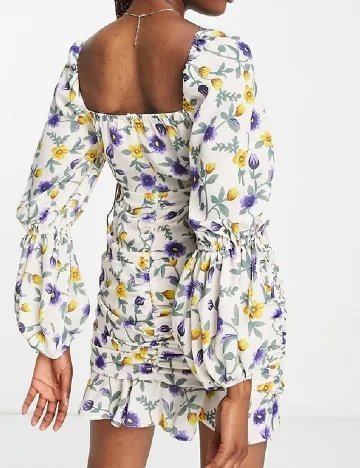 Rochie scurta Lashes of London, floral print Floral print