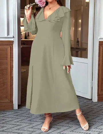Rochie medie SHEIN CURVE, verde