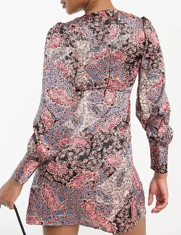 Rochie scurta Violet Romance, mix culori