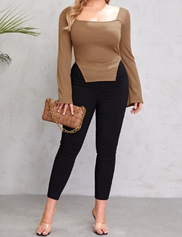 Bluza SHEIN CURVE, maro