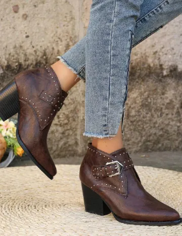 Botine SHEIN, maro