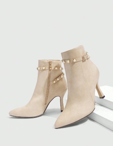 Botine SHEIN, crem