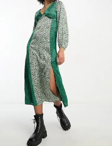 Rochie medie Violet Romance, verde