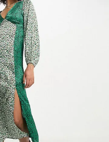 Rochie medie Violet Romance, verde