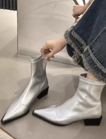 Botine SHEIN, argintiu