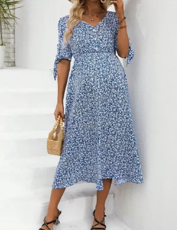 Rochie medie SHEIN Maternity, albastru