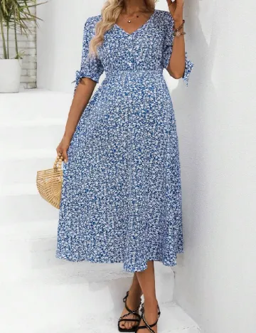 Rochie medie SHEIN Maternity, albastru