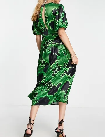 Rochie medie Top Shop, negru/verde Verde