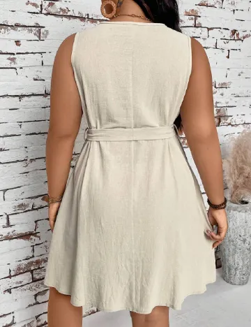Rochie scurta SHEIN CURVE, bej Crem