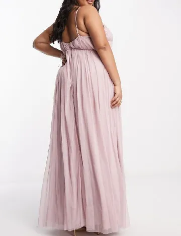 Rochie lunga Beauut Plus Size, roz