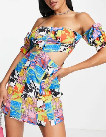 Rochie scurta AsYou, mix culori