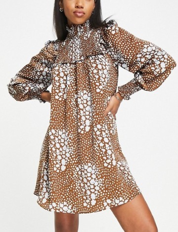 Rochie scurta Glamorous, maro