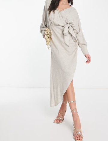 Rochie medie ASOS, bej