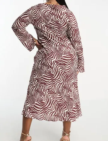 Rochie medie ASOS Curve, alb/maro Maro