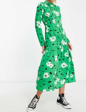 Rochie medie Wednesday sgirl, verde