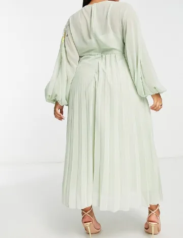 Rochie lunga ASOS Curve, verde Verde