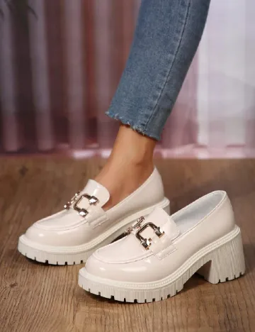 Mocasini SHEIN, ecru