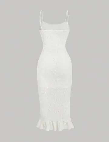 Rochie medie SHEIN, ecru
