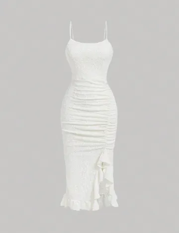 Rochie medie SHEIN, ecru