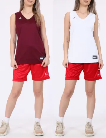 Maiou reversibil Jordan, visiniu/alb