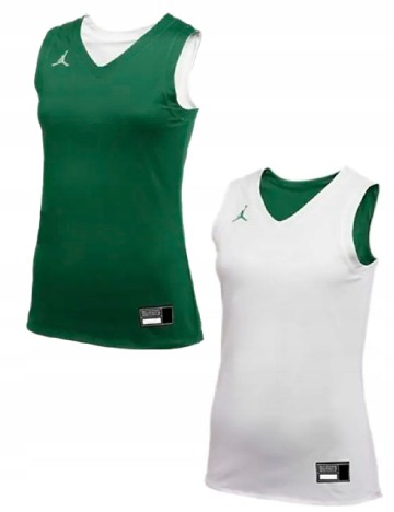 Maiou reversibil Jordan, verde inchis/alb