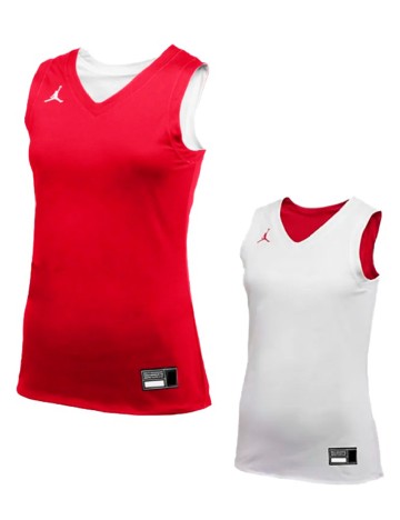 Maiou reversibil Jordan, rosu/alb