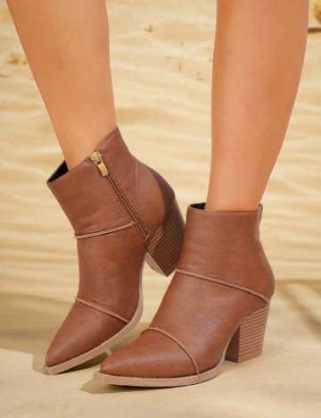 Botine SHEIN, maro