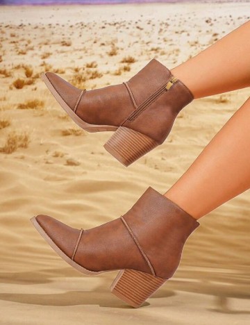 Botine SHEIN, maro