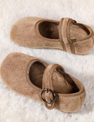 Pantofi Shein Kids, maro deschis