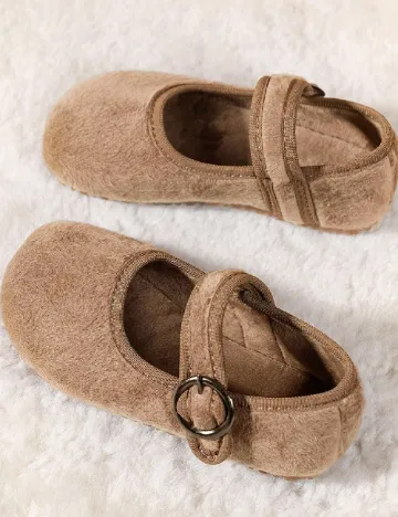 Pantofi Shein Kids, maro deschis