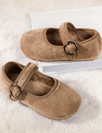 Pantofi Shein Kids, maro deschis