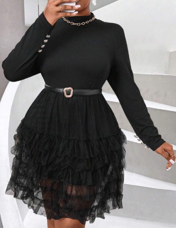 Rochie scurta SHEIN CURVE, negru