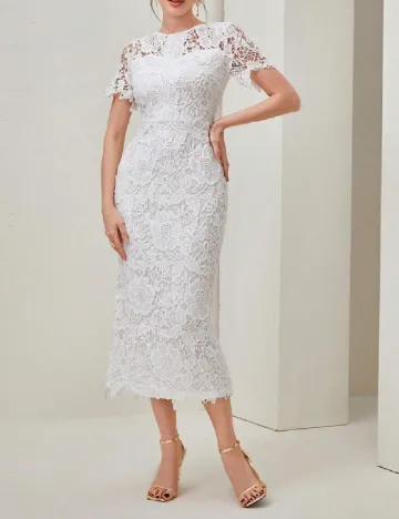 Rochie medie SHEIN, alb