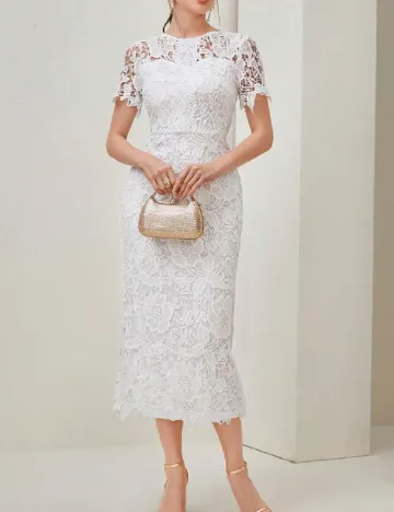 Rochie medie SHEIN, alb