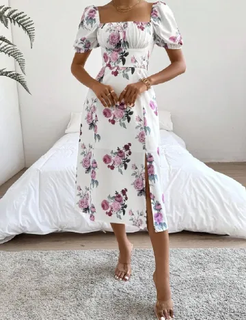 Rochie medie SHEIN, alb
