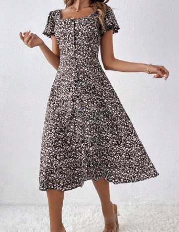 Rochie medie SHEIN, floral print