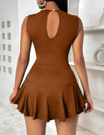 Rochie scurta SHEIN, maro