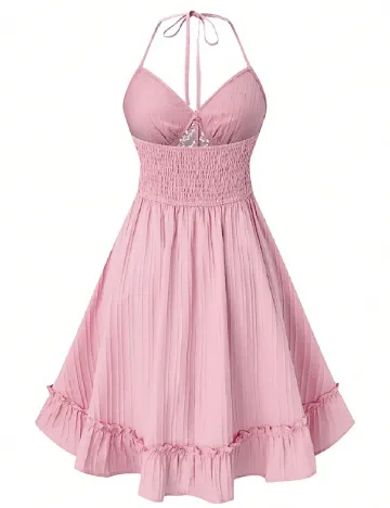 Rochie scurta SHEIN CURVE, roz Roz
