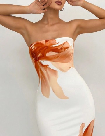 Rochie lunga SHEIN, floral print