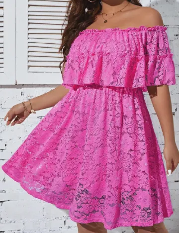 Rochie scurta SHEIN CURVE, roz