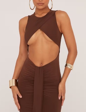 Rochie lunga EGO, maro