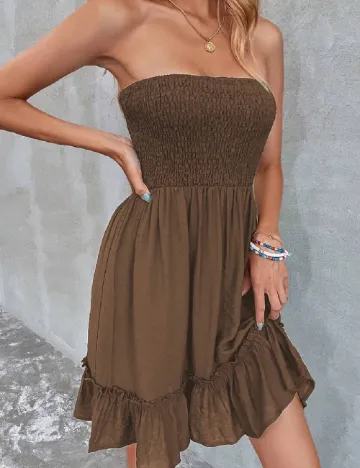 Rochie scurta SHEIN, maro