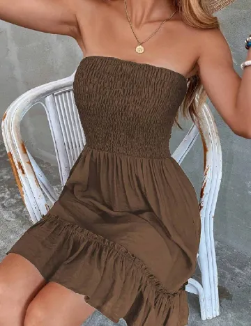 Rochie scurta SHEIN, maro