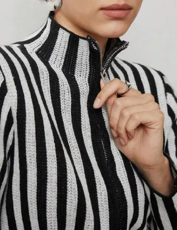 Bluza SHEIN, alb/negru