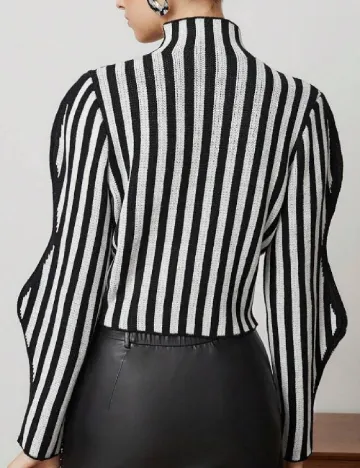 Bluza SHEIN, alb/negru