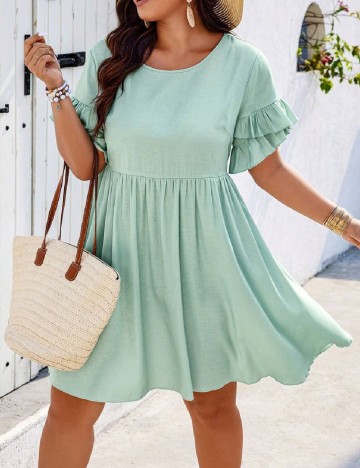 Rochie scurta SHEIN CURVE, verde