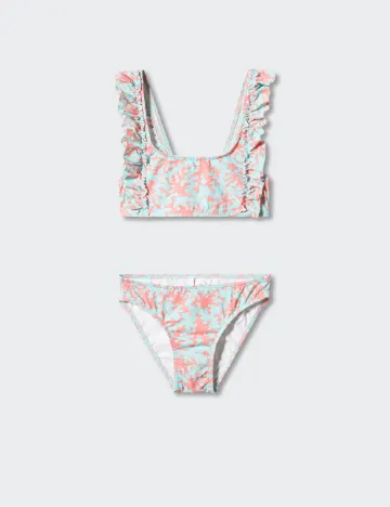 Costum de baie Mango Kids, turcoaz