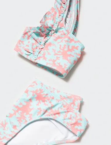 Costum de baie Mango Kids, turcoaz